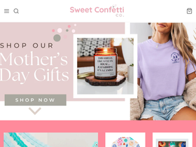 sweetconfetti.co homepage screenshot