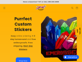 Stickercheetah homepage screenshot