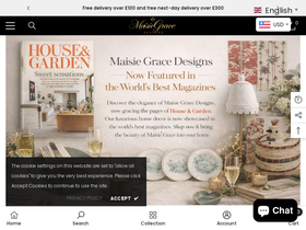 Maisiegracedesigns homepage screenshot