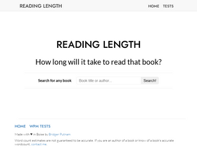 'readinglength.com' screenshot