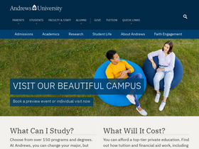 'andrews.edu' screenshot