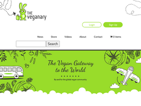 'theveganary.com' screenshot