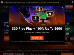 'partypoker.com' screenshot