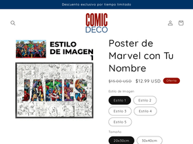 comicdeco.com homepage screenshot