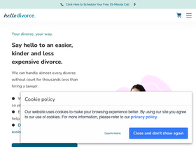 'hellodivorce.com' screenshot