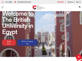 'bue.edu.eg' screenshot