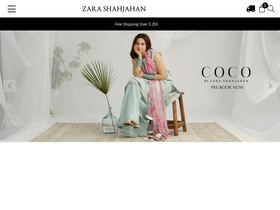 zarashahjahan.com homepage screenshot