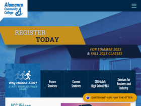 'alamancecc.edu' screenshot
