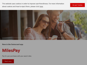 'miles-and-more-cards.ch' screenshot