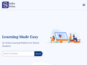 'sajhanotes.com' screenshot