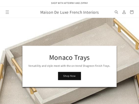 maisondeluxefrenchinteriors.com.au homepage screenshot