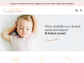 'eindelijkslapen.nl' screenshot