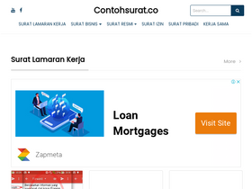 'contohsurat.co' screenshot