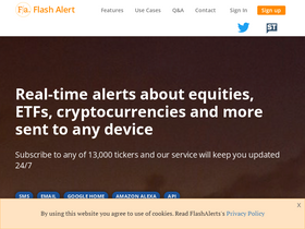 'flashalert.me' screenshot