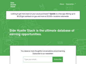 'sidehustlestack.co' screenshot
