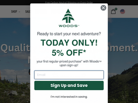 'woodscanada.com' screenshot