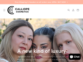 Calliope Cosmetics  homepage screenshot