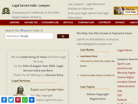 'legalserviceindia.com' screenshot