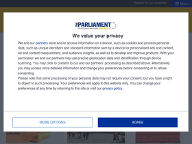 'theparliamentmagazine.eu' screenshot