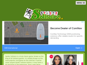 'spidersolitaire.co.uk' screenshot