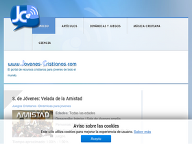 'jovenes-cristianos.com' screenshot