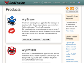 'redfox.bz' screenshot