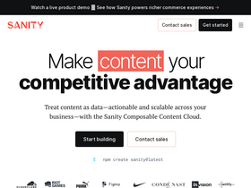 'sanity.io' screenshot