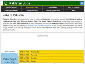 'pakistanjobsbank.com' screenshot