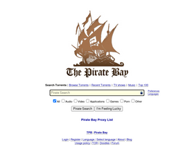 'pirateproxy.live' screenshot