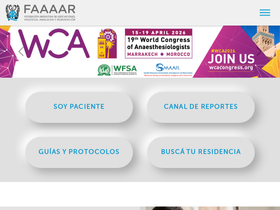 'anestesia.org.ar' screenshot