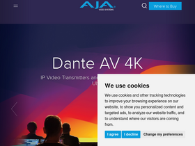 'aja.com' screenshot