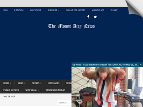 'mtairynews.com' screenshot