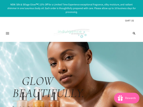 indulgencespaandbody.com homepage screenshot