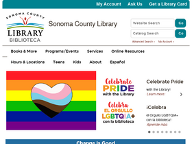 'sonomalibrary.org' screenshot