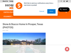 'homesoftherich.net' screenshot