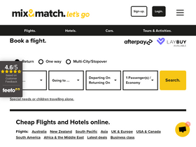 'mixandmatchtravel.com.au' screenshot