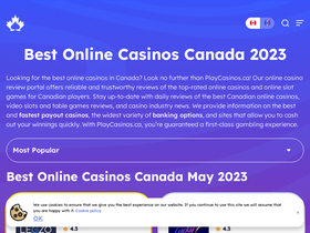 'playcasinos.ca' screenshot