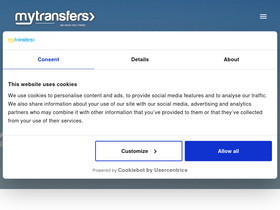 'mytransfers.com' screenshot