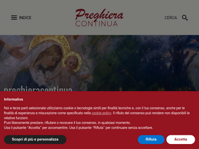 'preghieracontinua.org' screenshot