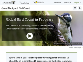 'birdcount.org' screenshot