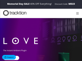 'tracktion.com' screenshot