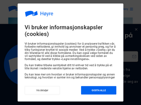 'hoyre.no' screenshot