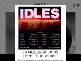 'idlesband.com' screenshot