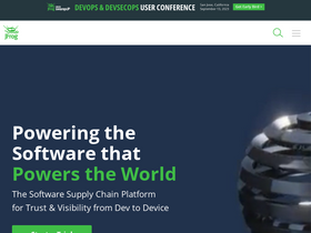 'jfrog.com' screenshot