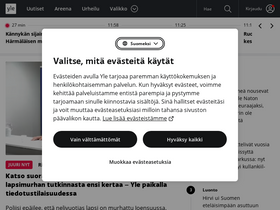'asiakaspalvelu.yle.fi' screenshot