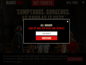 'hadestown.com' screenshot