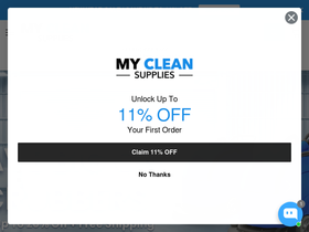 My Clean Supplies homepage screenshot
