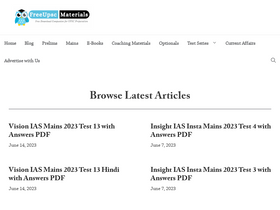 'freeupscmaterials.org' screenshot