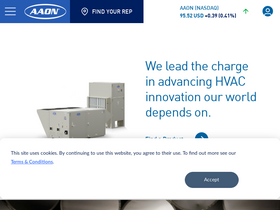 'aaon.com' screenshot