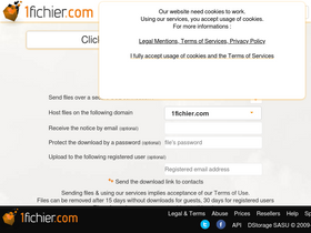 '1fichier.com' screenshot